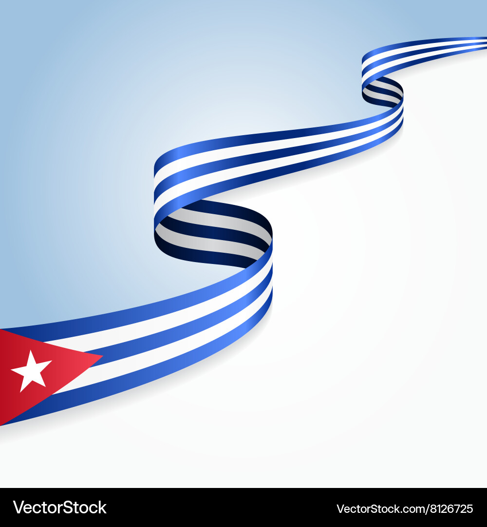 Cuban Flag Wavy Background vector image