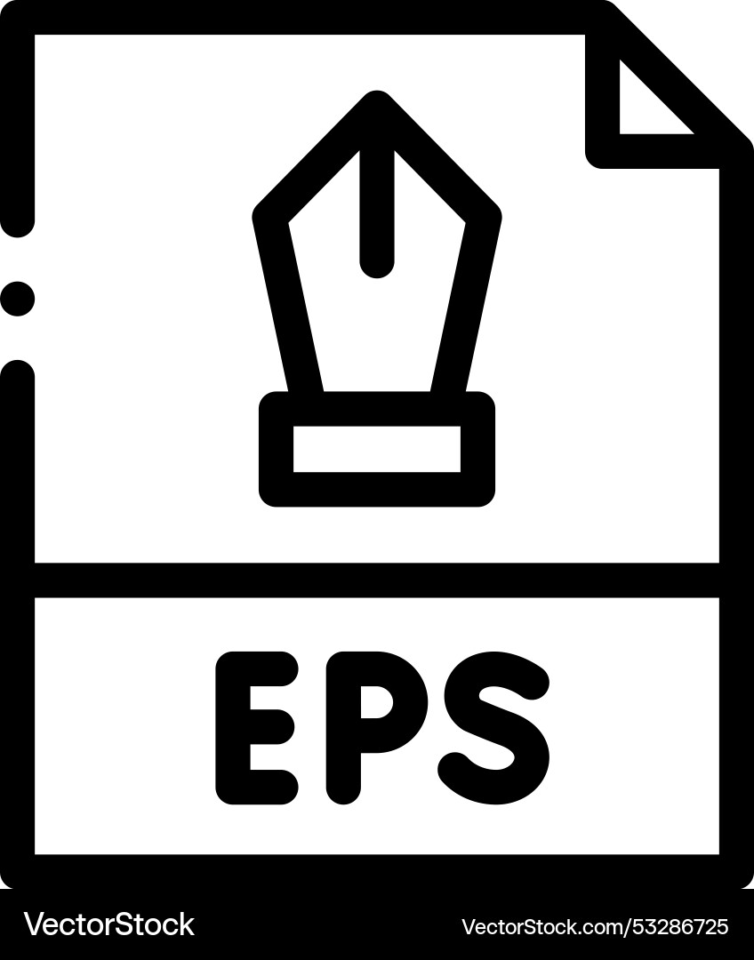 Eps icon thin linear style design isolated Eps icon thin linear style design isolated vector image