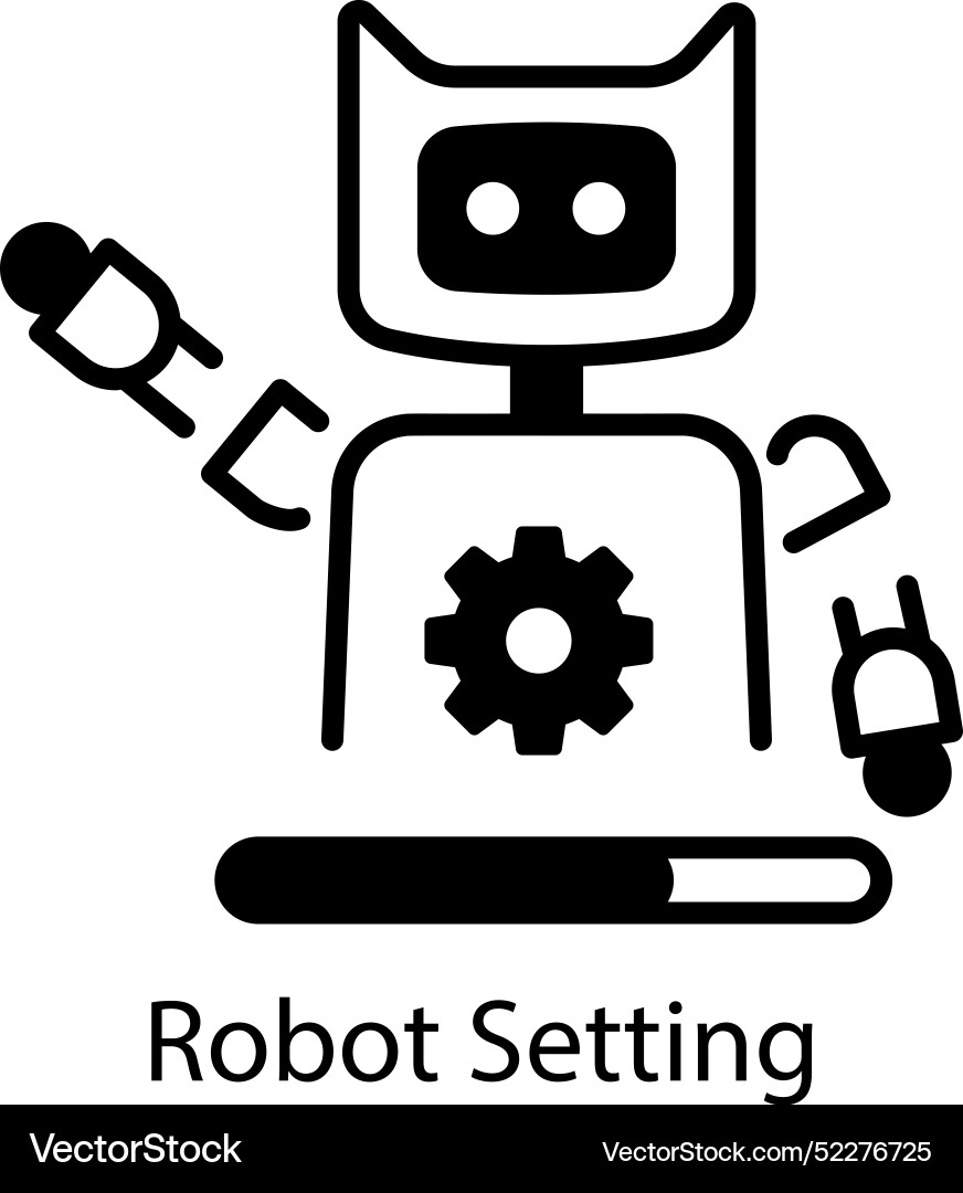 Robot setting Vector Image