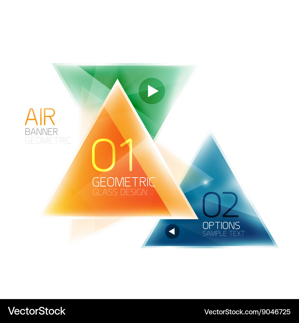 Shiny triangle abstract background Vector Image