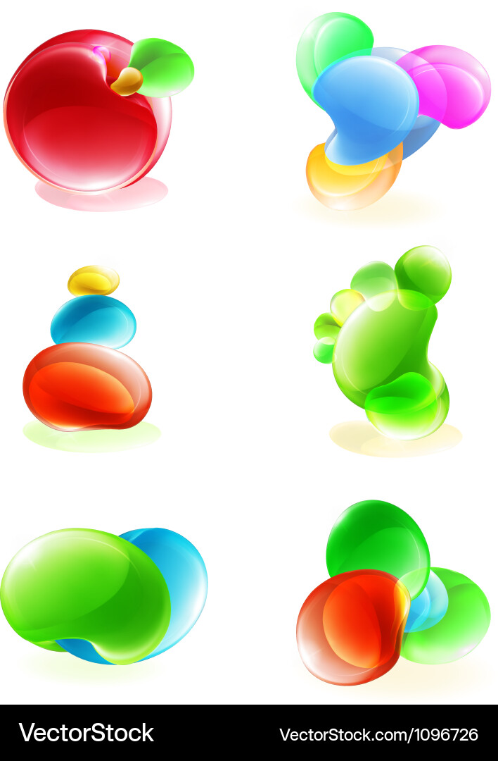Abstract glowing design elements Vector Image