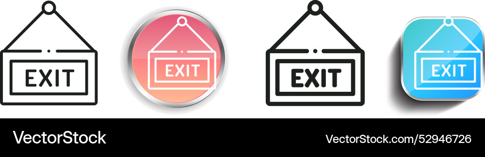 Commerce icon thin linear regular and button vector image