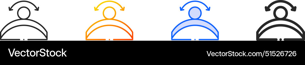 Convex iconthin linear gradient blue stroke Vector Image