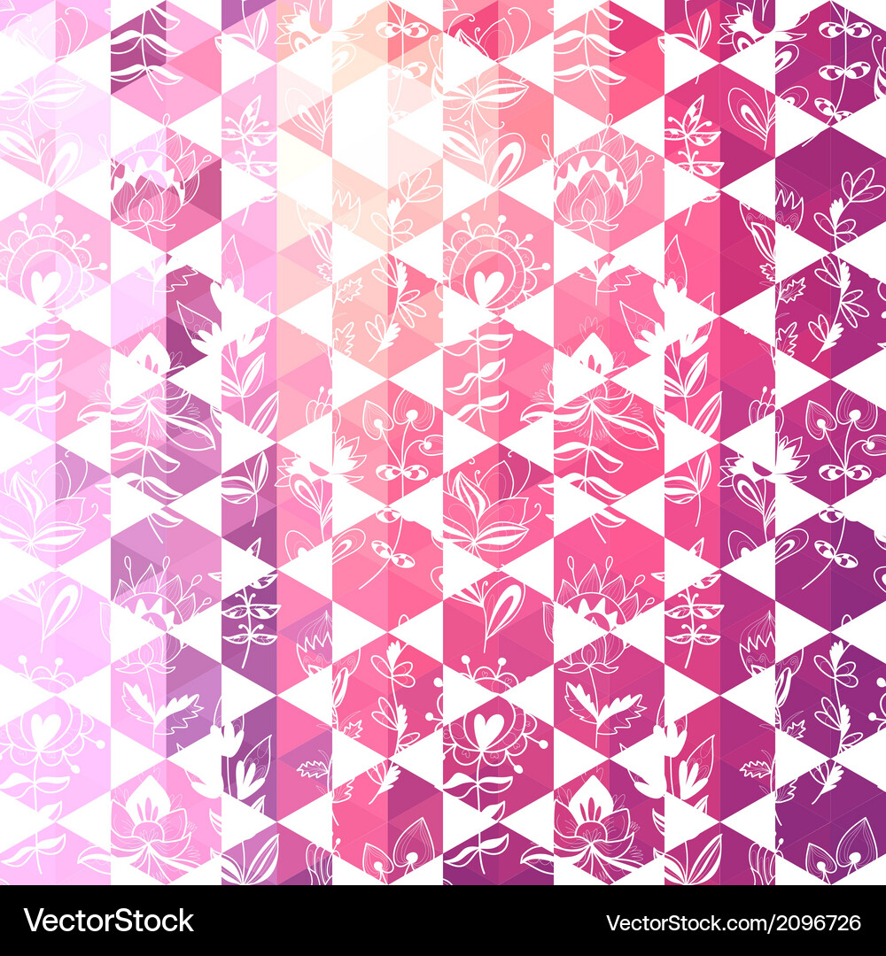 Pattern geometric with triangle and hexagon Vector Image