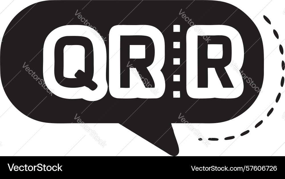 Qr code styled speech bubble icon for scan design vector image
