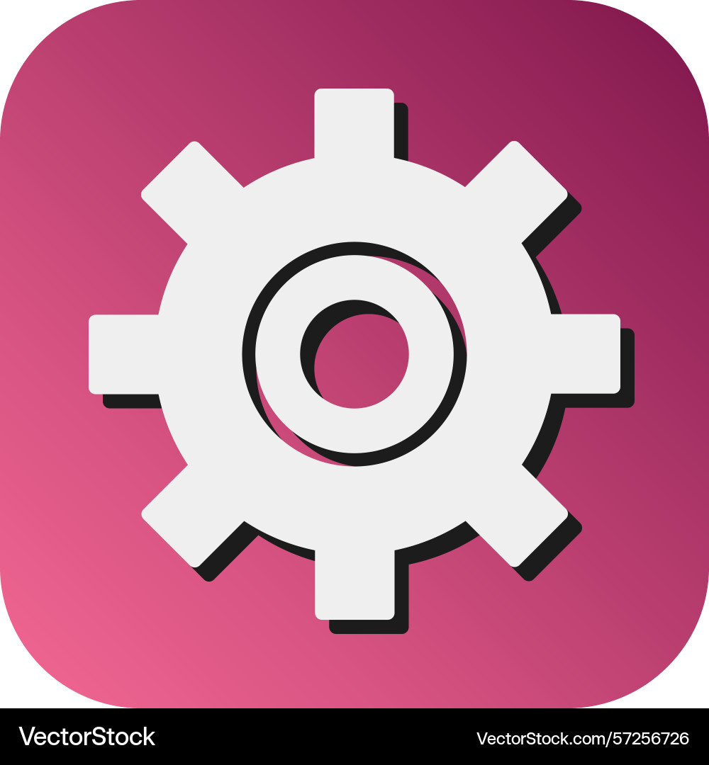 Setting glyph gradient background icon vector image