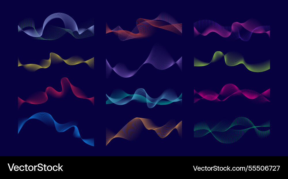 Abstract dynamic waves energy flows lines Abstract dynamic waves energy flows lines vector image