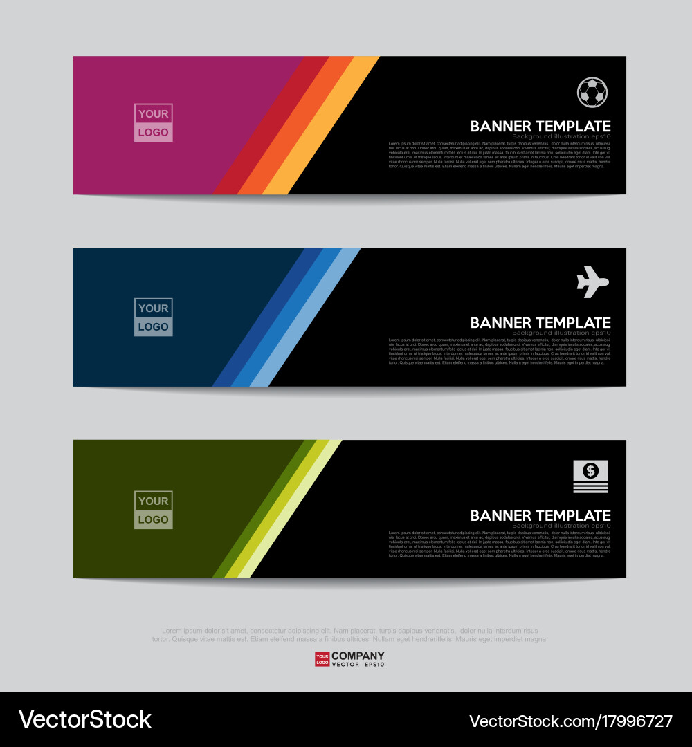 Banner design for business presentation vector image