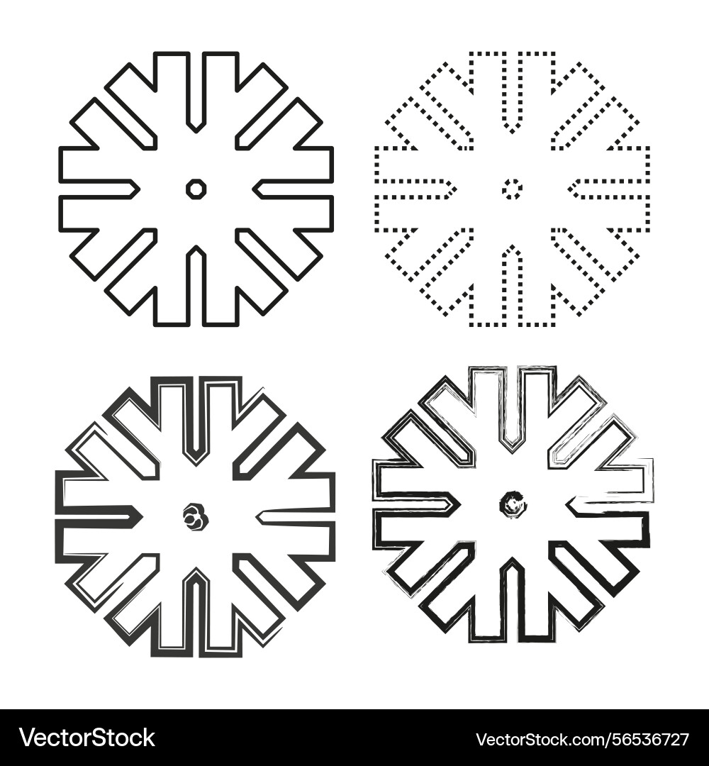 Black fan linear spread pattern radial shape Black fan linear spread pattern radial shape vector image