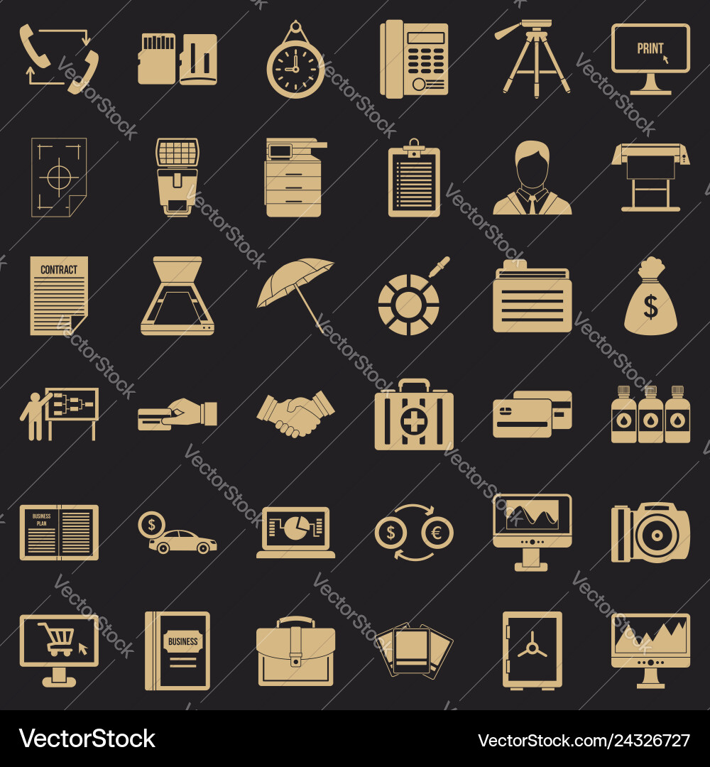 Building department icons set simple style Building department icons set simple style Vector Image