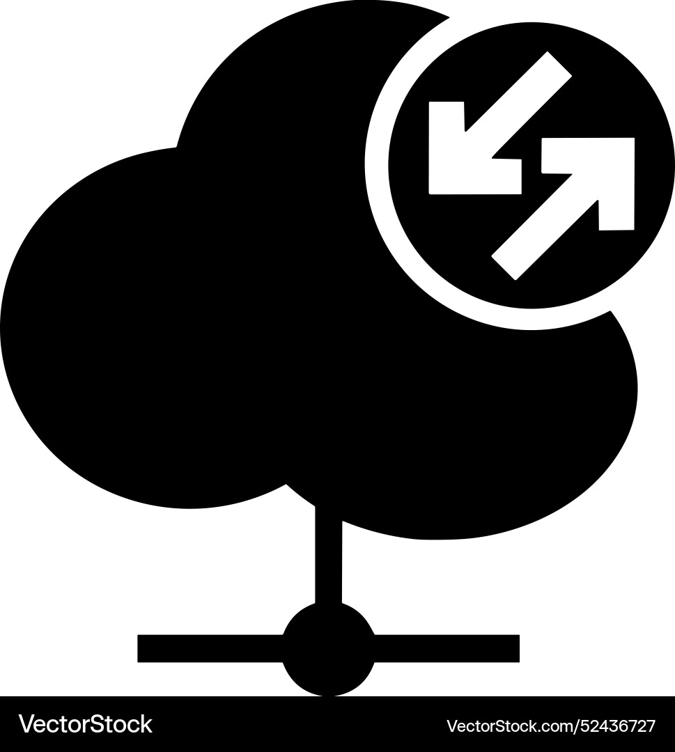 Cloud storage icon symbol image of the database Vector Image