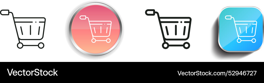 Commerce icon thin linear regular and button vector image