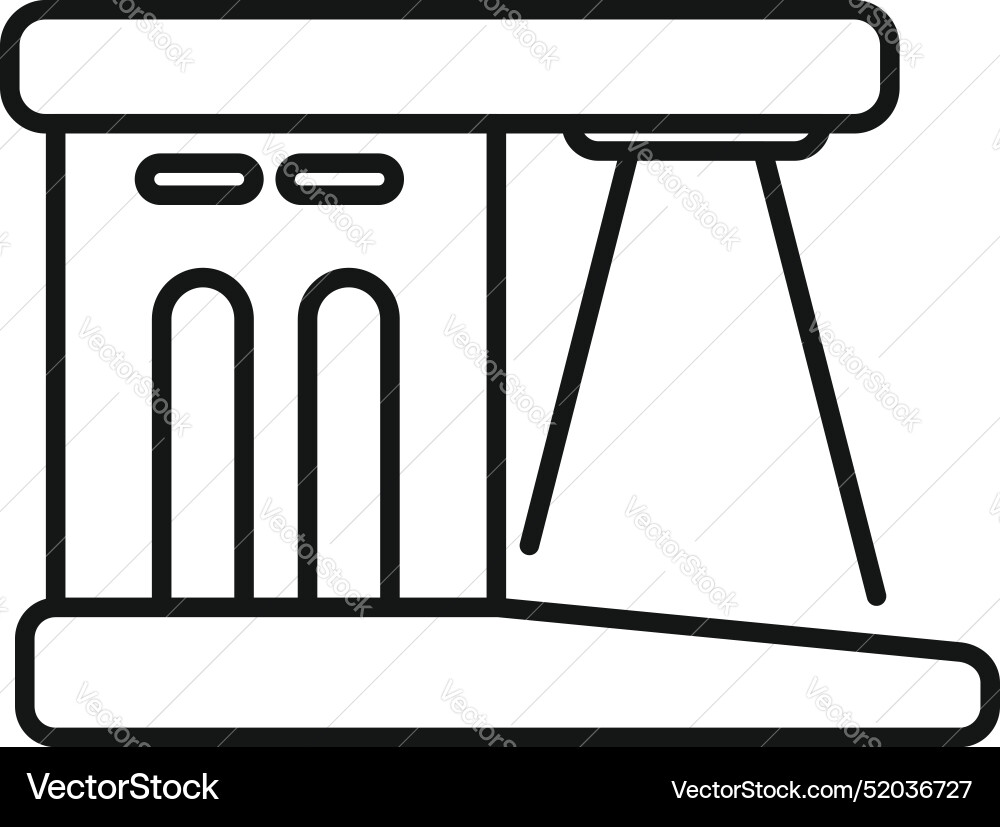 Empty security turnstile gate access control point Empty security turnstile gate access control point vector image