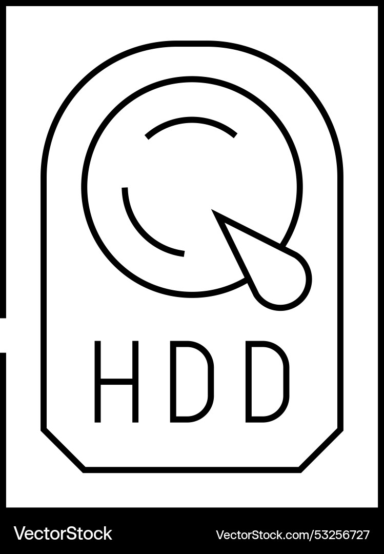 HDD Computer Part Icon vector image