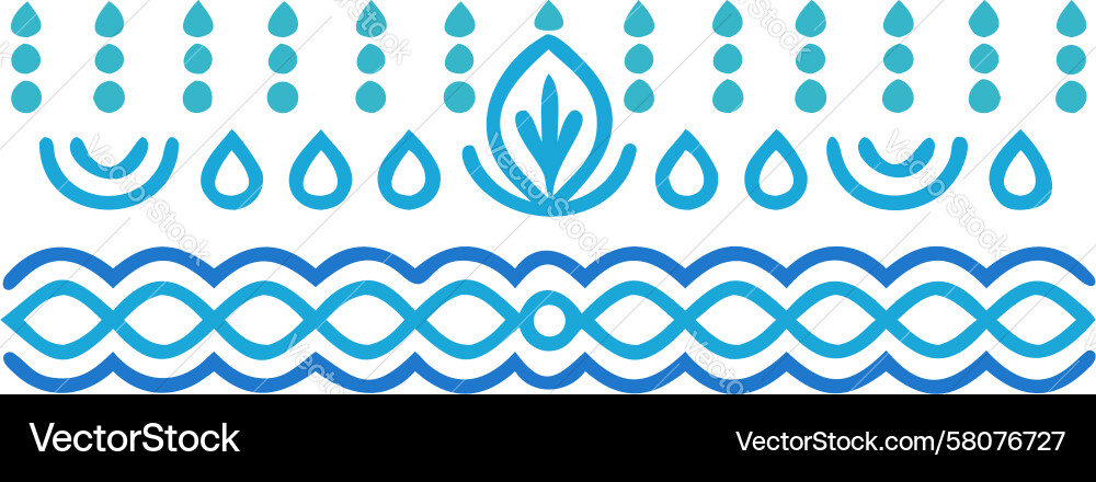 Raindrop Cascade Pattern Vector Image