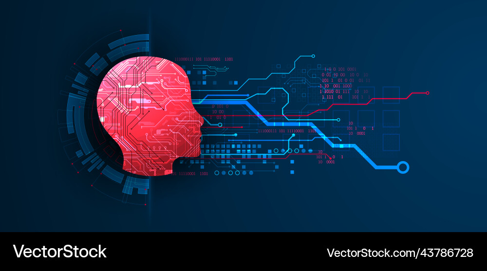 Abstract background on the theme of artificial Vector Image