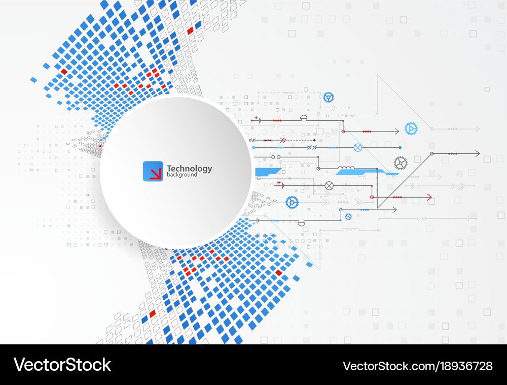 Abstract technological background structure vector image