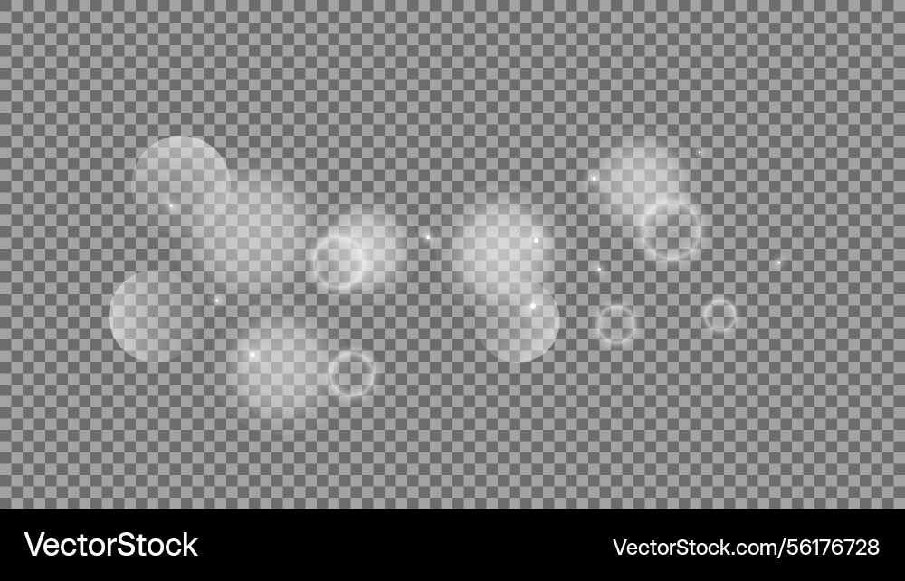 Bokeh circles on transparent background Bokeh circles on transparent background vector image