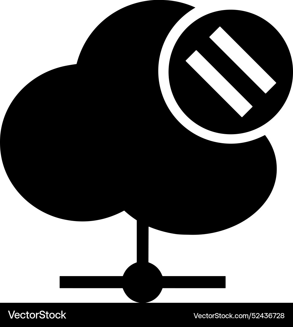 Cloud storage icon symbol image of the database Cloud storage icon symbol image of the database Vector Image