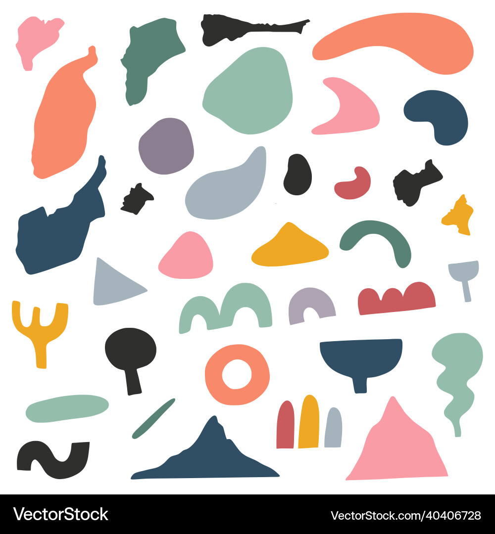 Collection of abstract forms for modern Collection of abstract forms for modern vector image