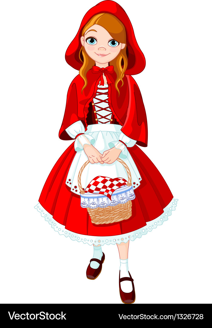 Little red riding hood vector image