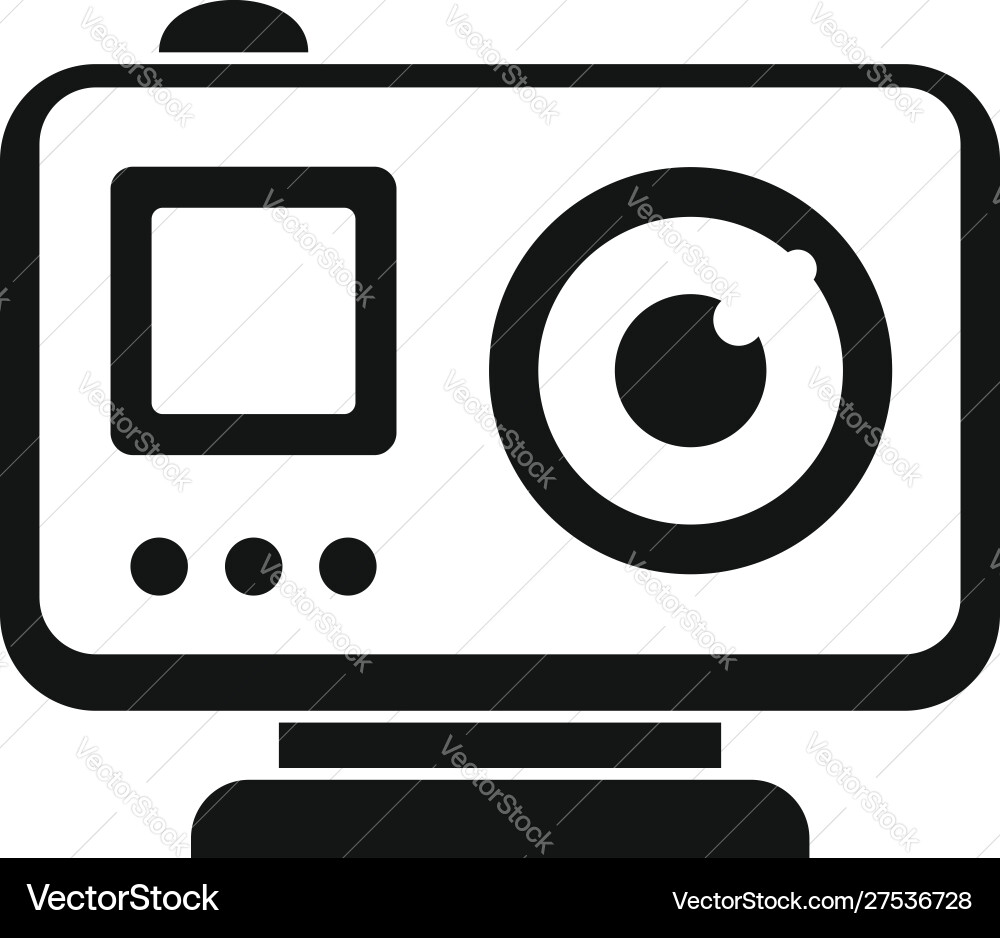 Modern action camera icon simple style Modern action camera icon simple style vector image