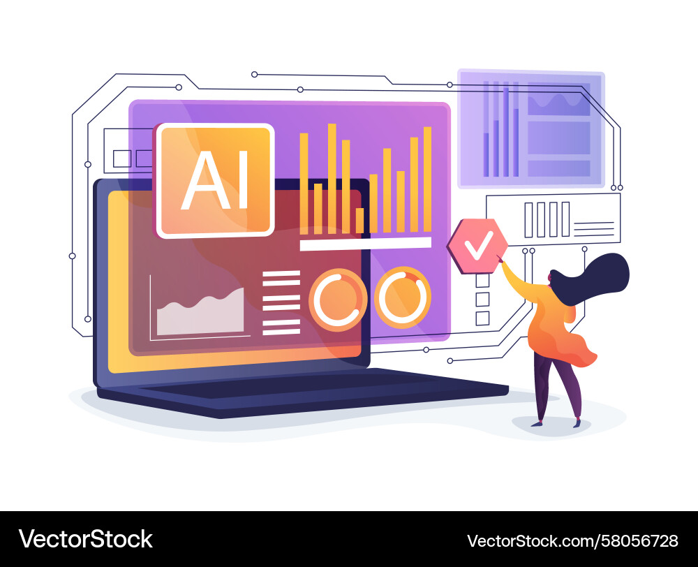 Real-Time Data Insights Dashboard Vector Image