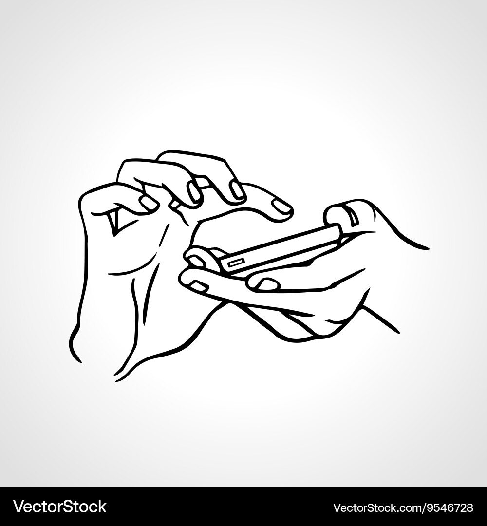 Typing text message on smartphone Vector Image