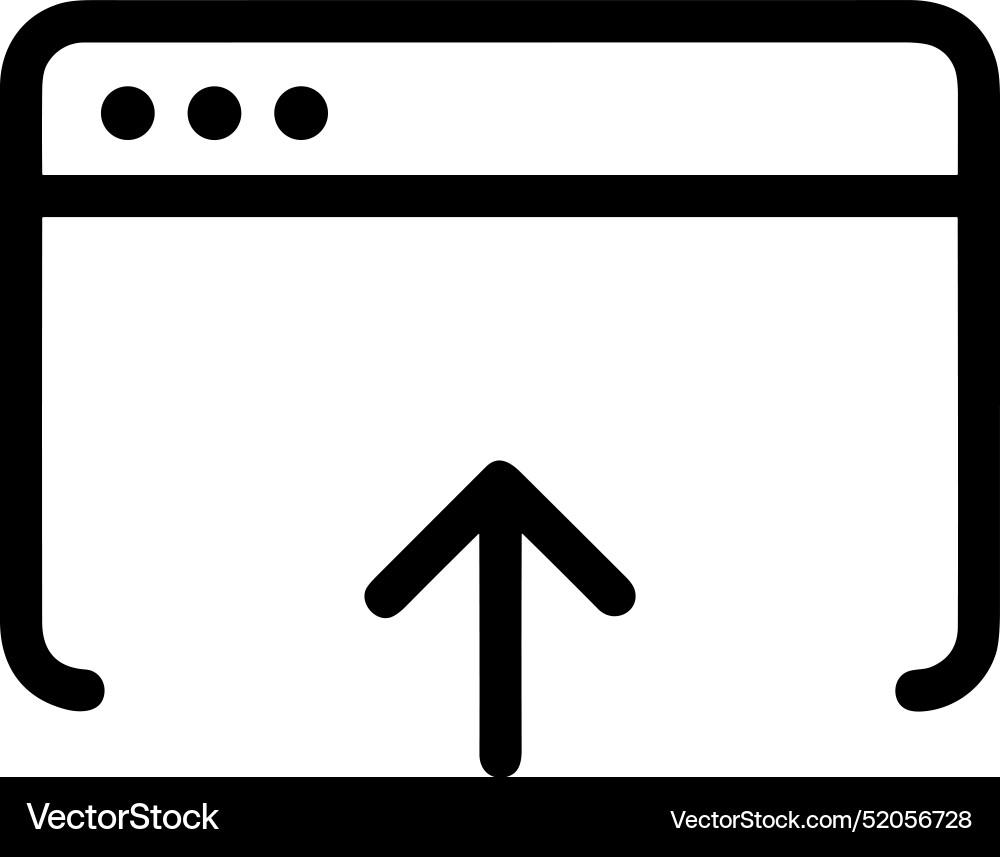 Upload outline icon symbol image Vector Image