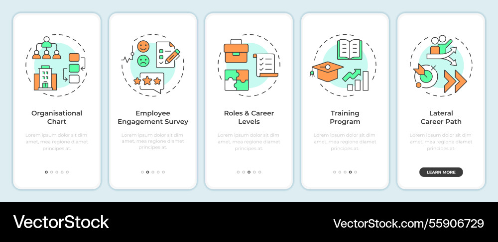 Care Progression Plan onboarding mobile app Care Progression Plan onboarding mobile app vektorbild
