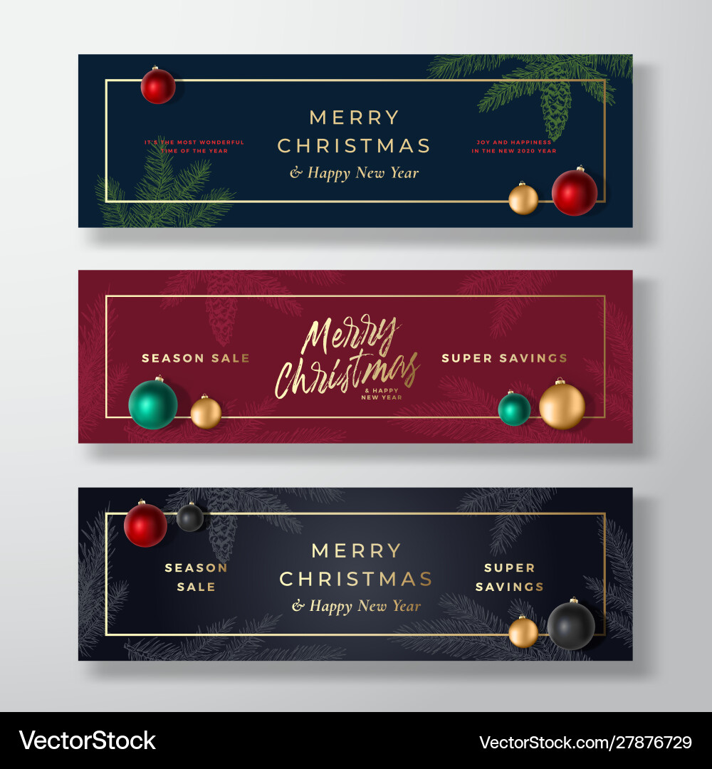 Christmas banners abstract greeting Christmas banners abstract greeting vector image
