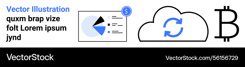 Cryptocurrency analytics with cloud Cryptocurrency analytics with cloud vector image