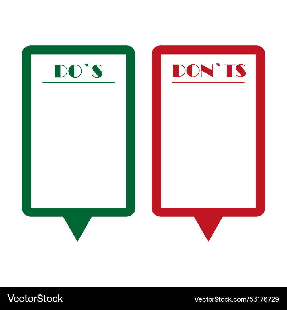Dos dont messages stock image Dos dont messages stock image vector image