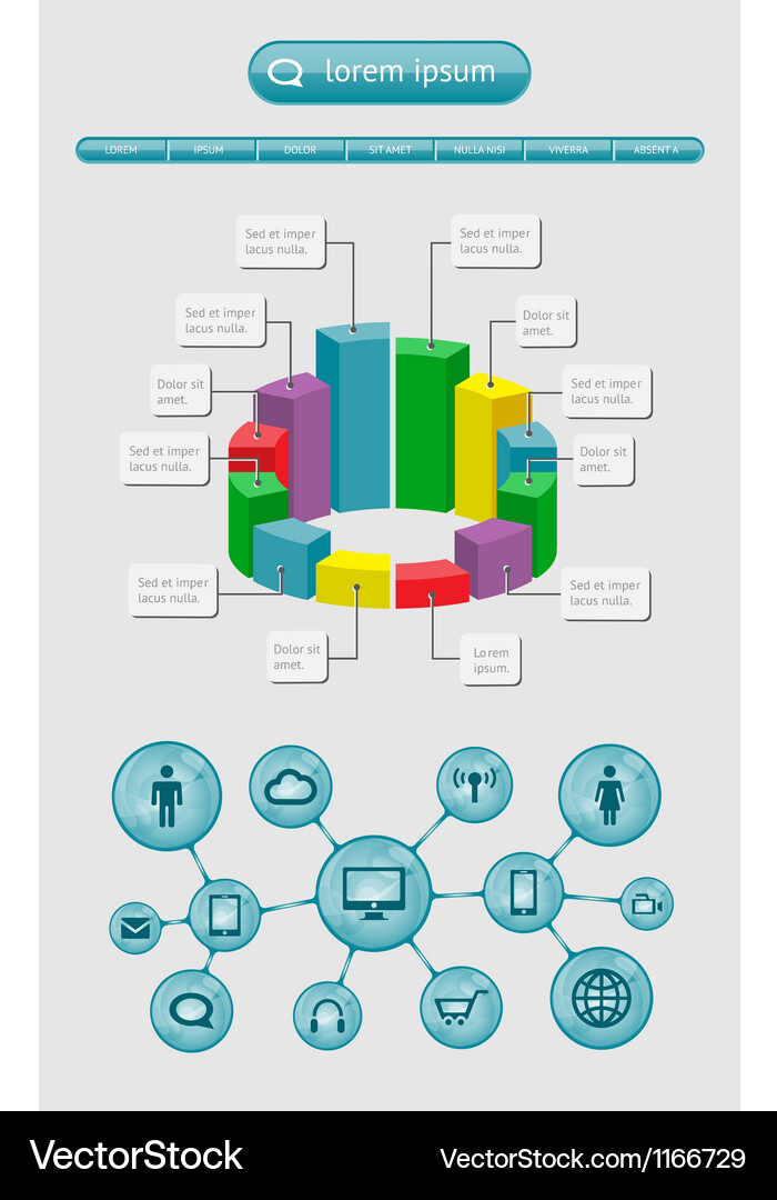 Infographics and web elements Vector Image