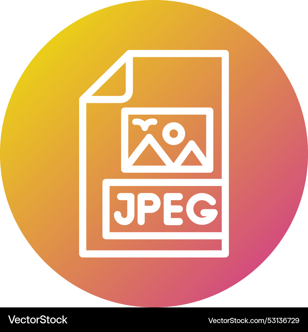 Jpeg file icon design Vector Image