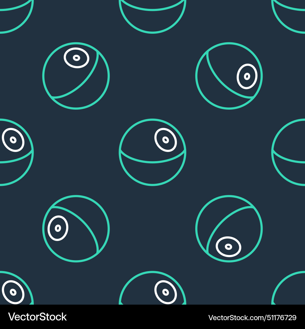 Line planet icon isolated seamless pattern Vector Image