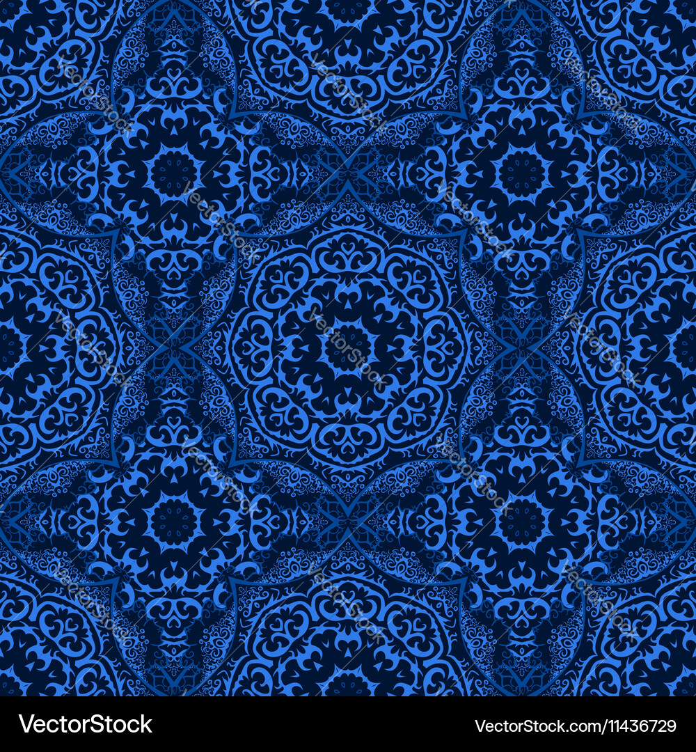 Seamless pattern with abstract blue element Vector Image
