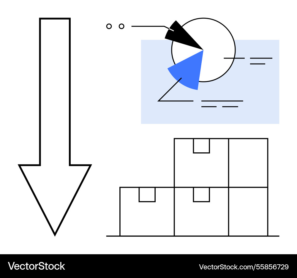 Supply chain optimization with data insights vector image