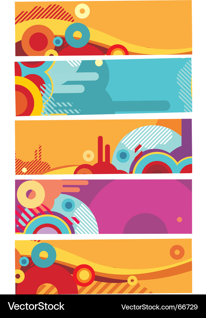 Vibrant Circular Patterns Vector Image