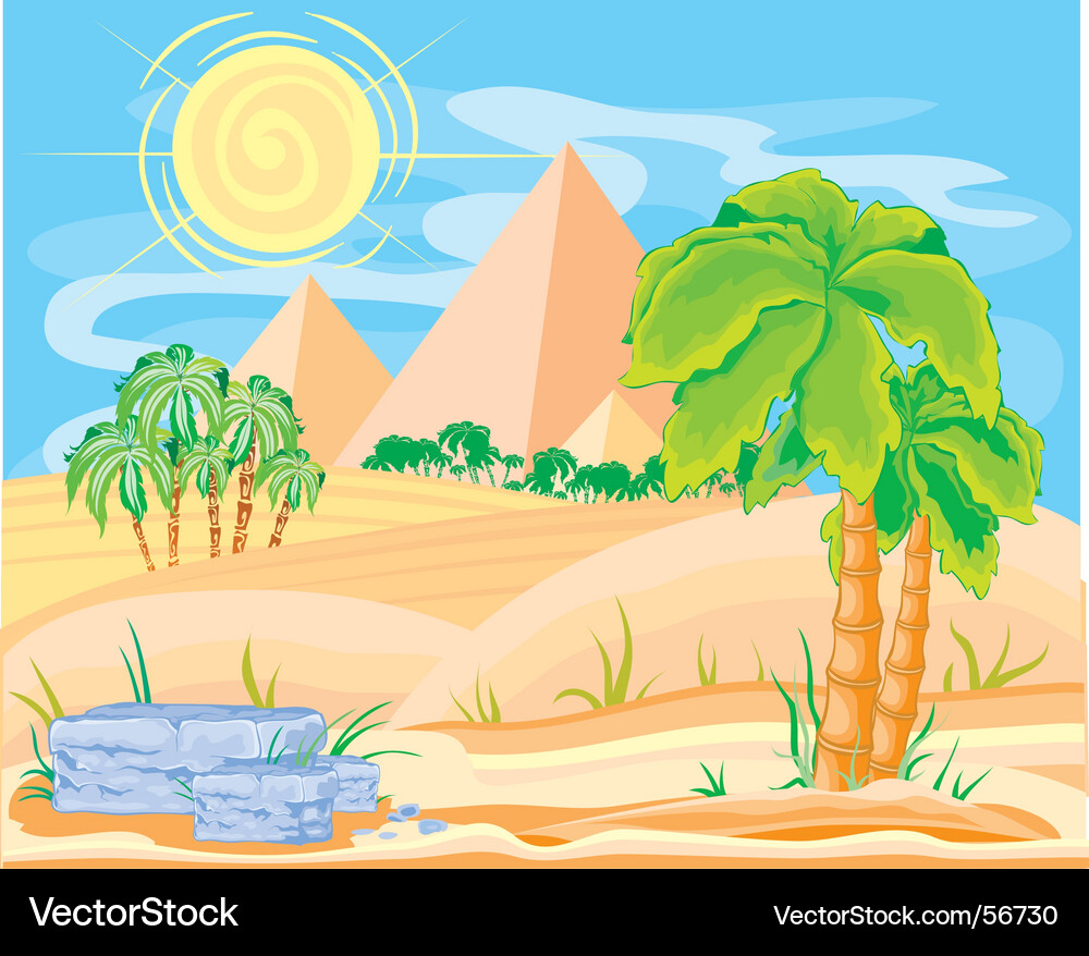 Ancient Egyptian Landscape Vector Image
