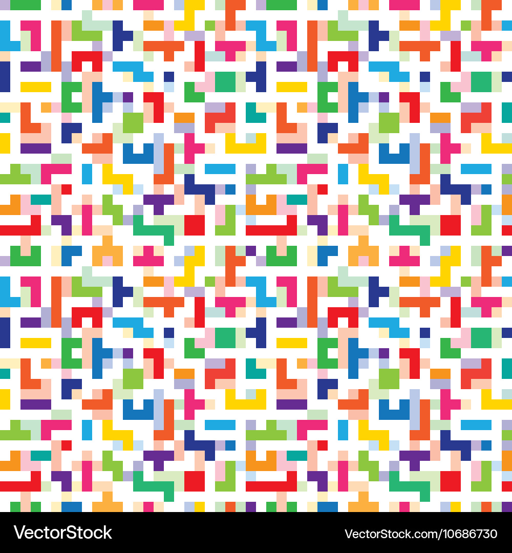 Colorful Block Pattern vector image