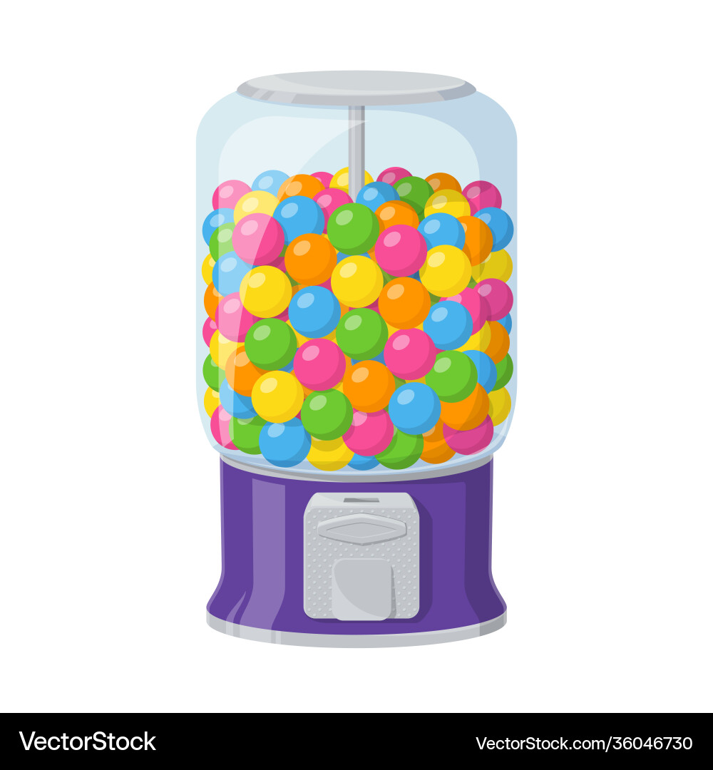 Colorful Bubble Gum Dispenser – Royalty-Free Vector | VectorStock, image size:1000x1080