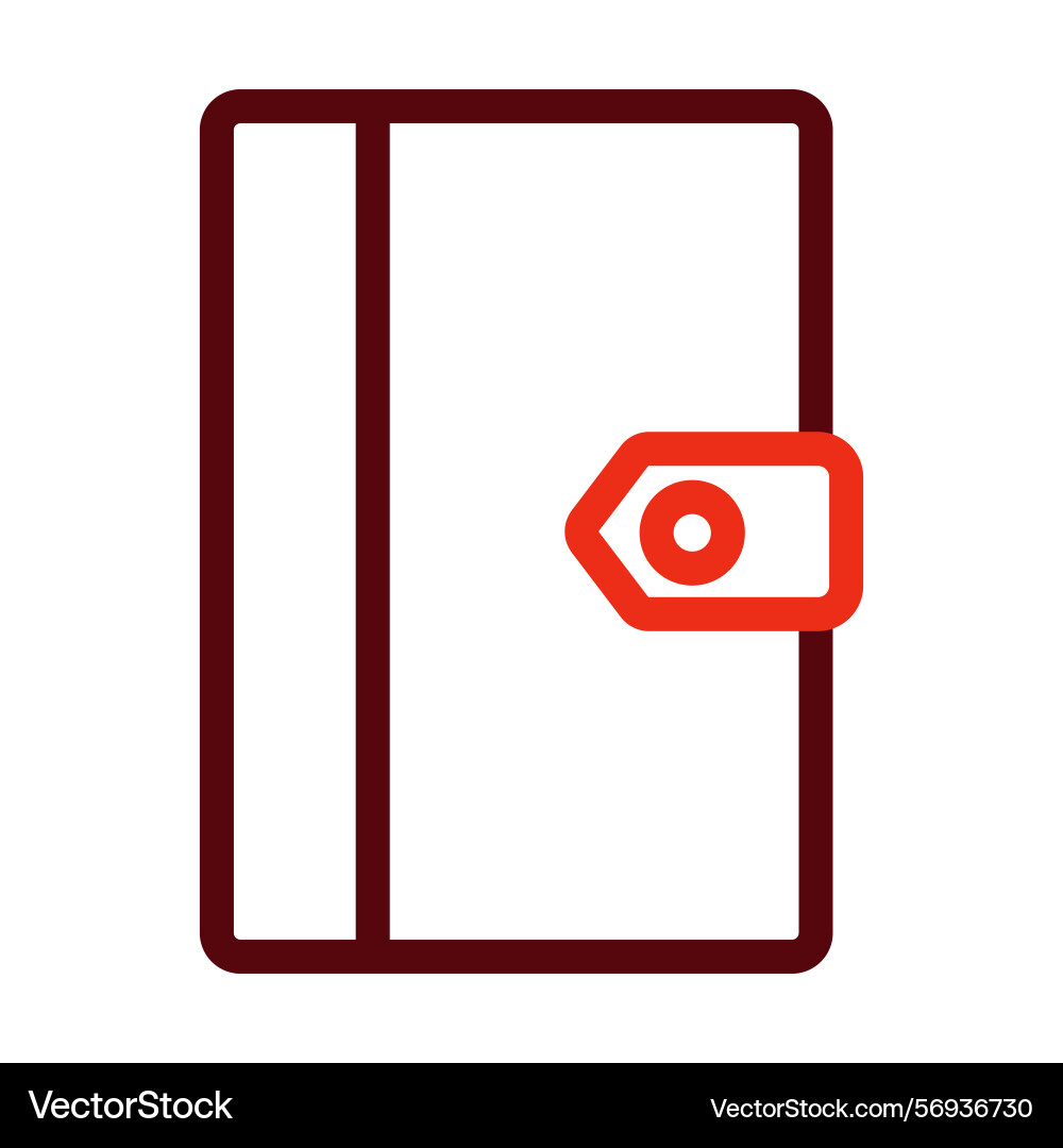 Notebook thick line two color icons for personal Vector Image