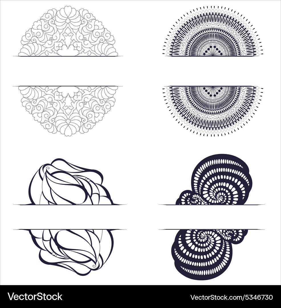Set with abstract shapes Vector Image