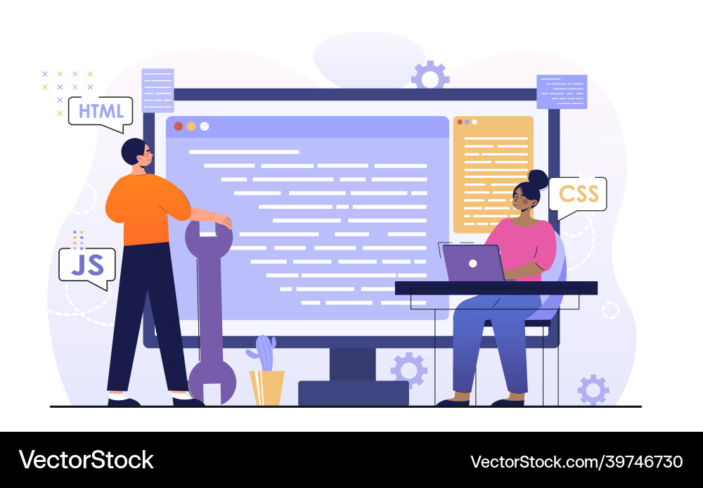 Software Development Team vector image