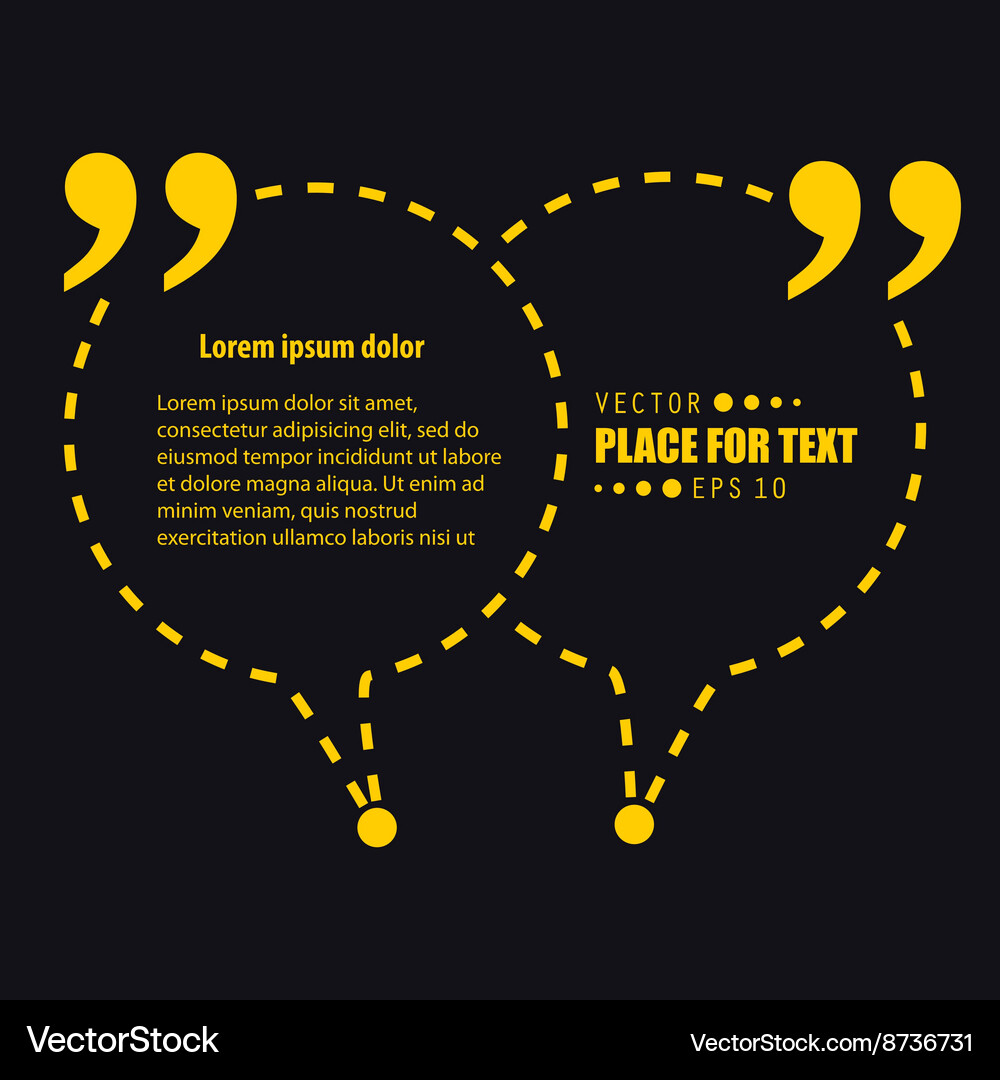 Abstract concept empty speech square quote Vector Image