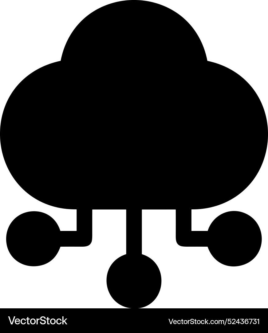 Cloud storage icon symbol image of the database Vector Image