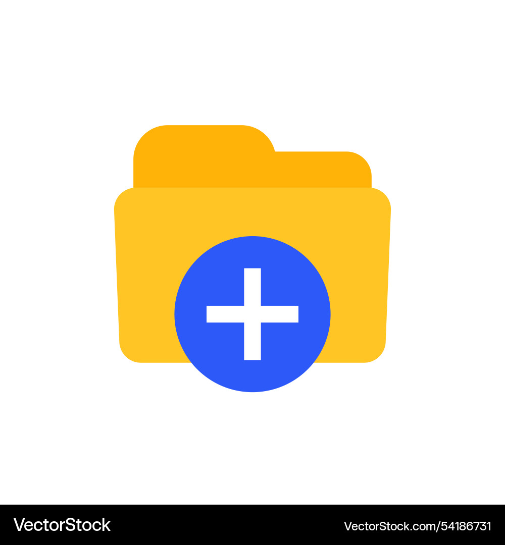 Create new folder icon flat vector image