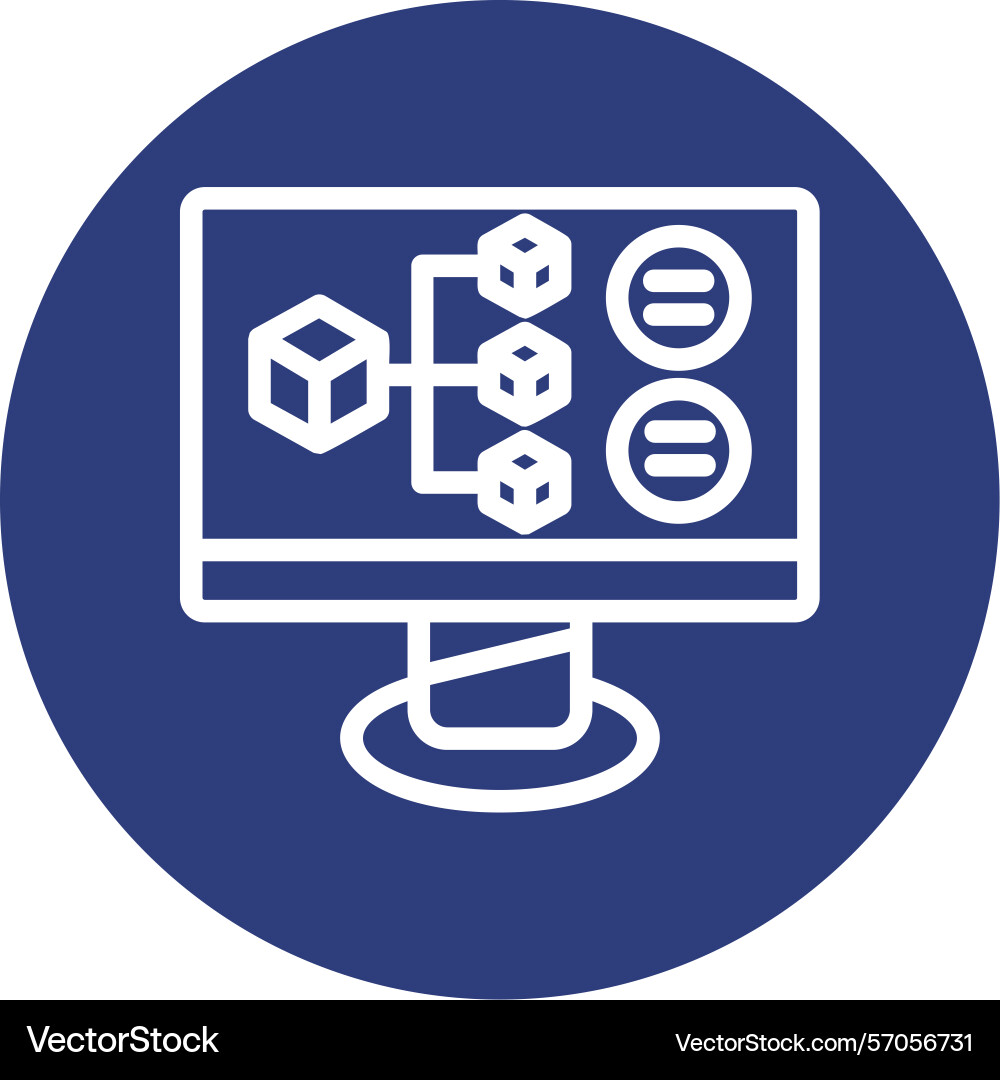 Distributed line circle style icon design vector image