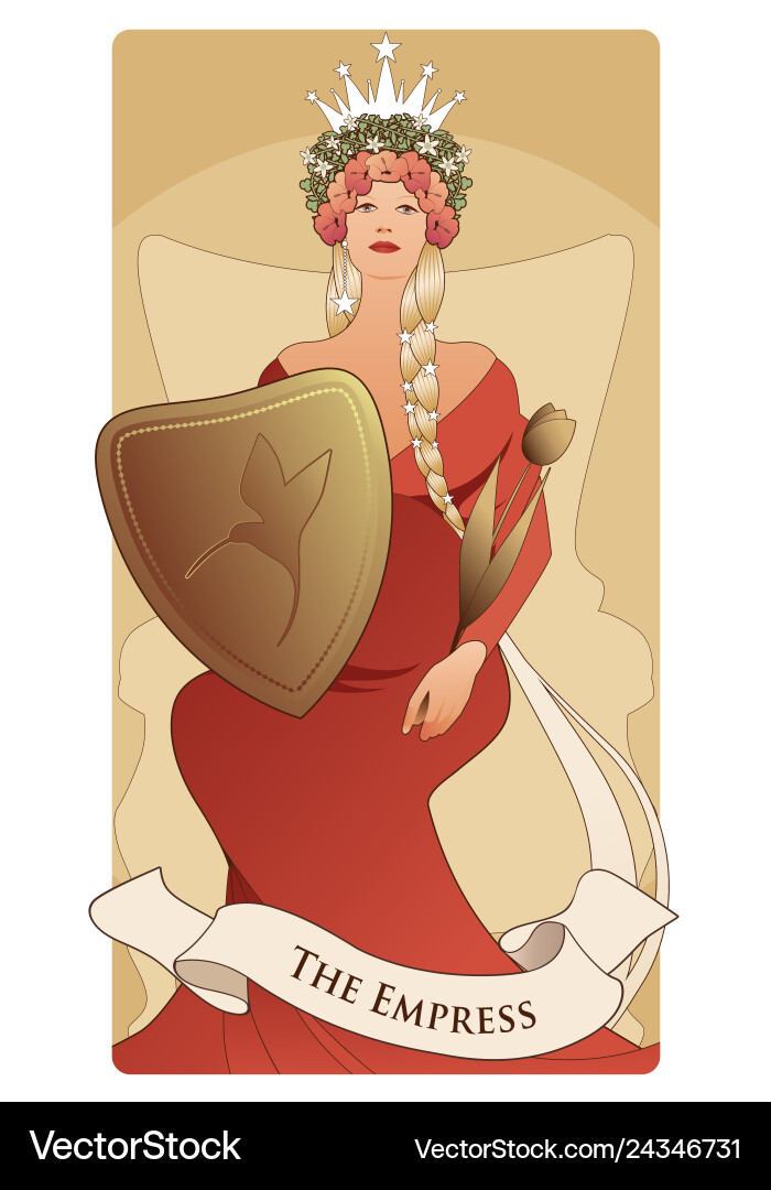 Major arcana tarot cards the empress beautiful vector image